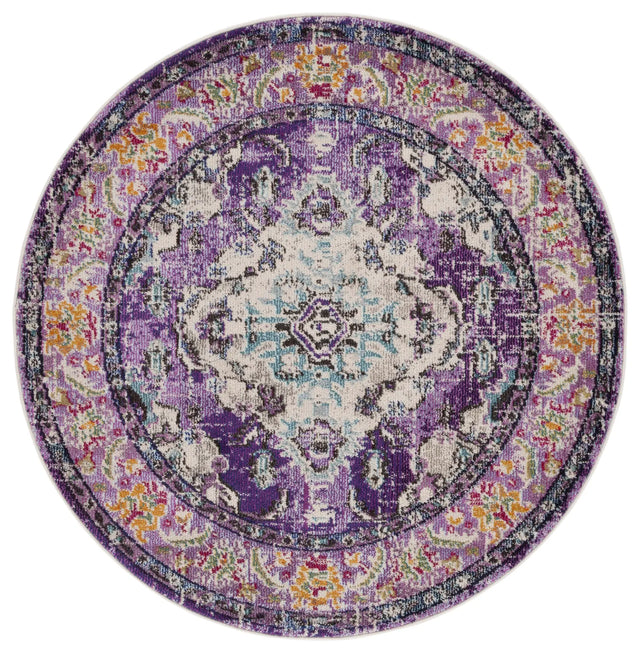 Safavieh Monaco 5'-0" x 5'-0" Rug in Violet / Light Blue