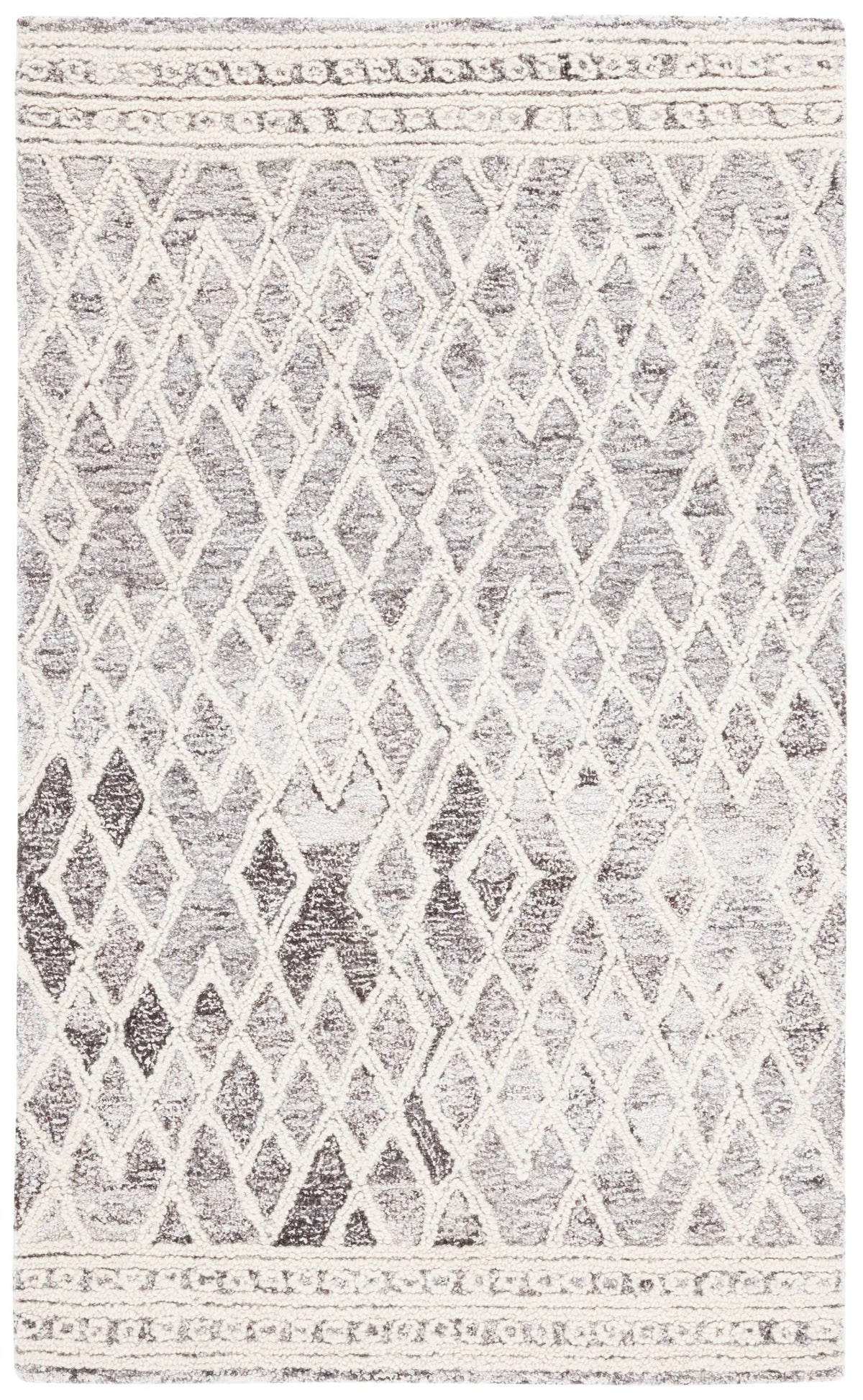 Safavieh Abstract 3'-0" x 5'-0" Rug in Ivory / Grey