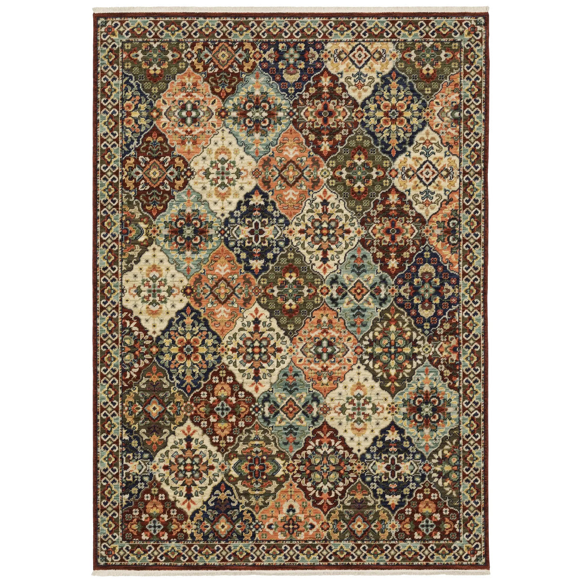 Oriental Weavers Lilihan 050X6 Red/ Multi Rug - main flat