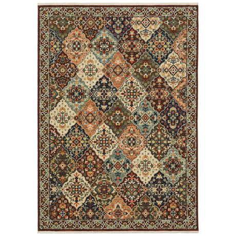 Oriental Weavers Lilihan 050X6 Red/ Multi Rug - main flat