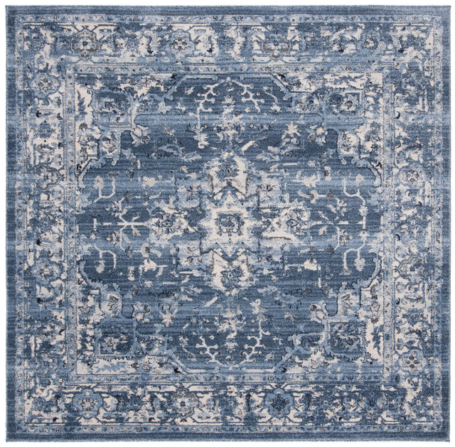 Safavieh Charleston 6'-7" x 6'-7" Rug in Navy / Creme