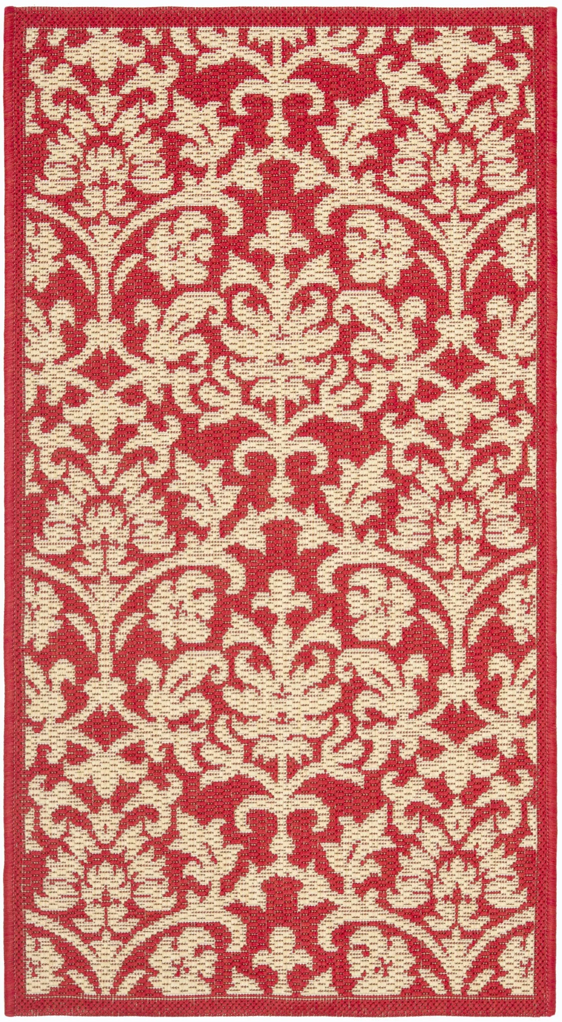Safavieh Courtyard 2'-0" x 3'-7" Rug in Red / Natural