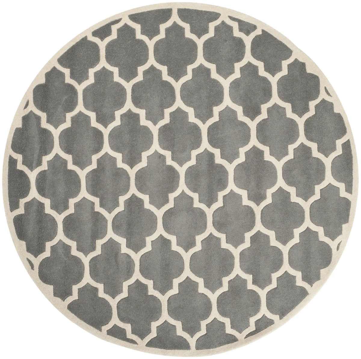 Safavieh Chatham 5'-0" x 5'-0" Rug in Dark Grey / Ivory