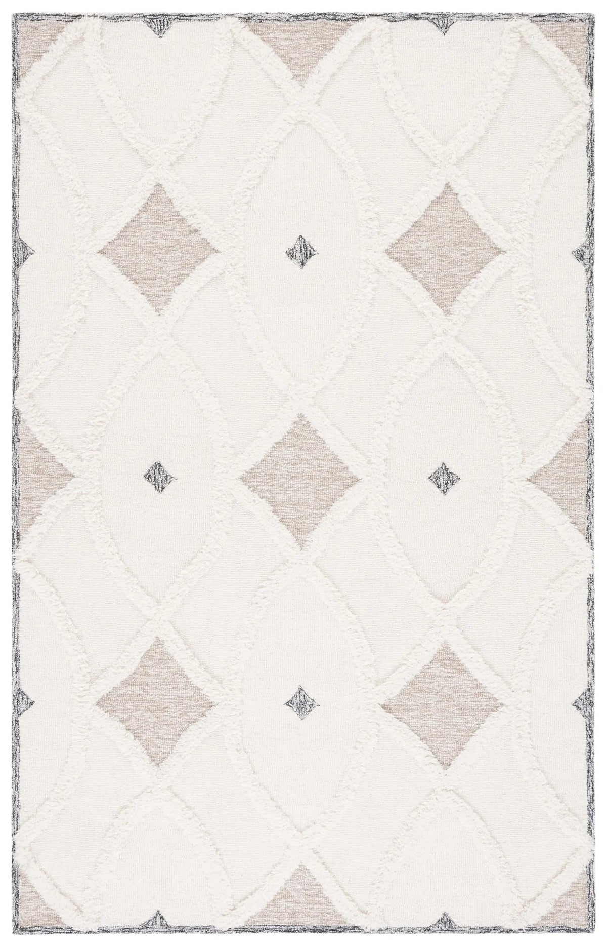 Safavieh Casablanca 4'-0" x 6'-0" Rug in Ivory / Brown