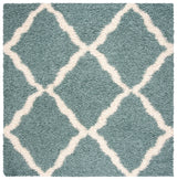 Safavieh Sgd-Dallas Shag 6'-0" x 6'-0" Rug in Seafoam / Ivory