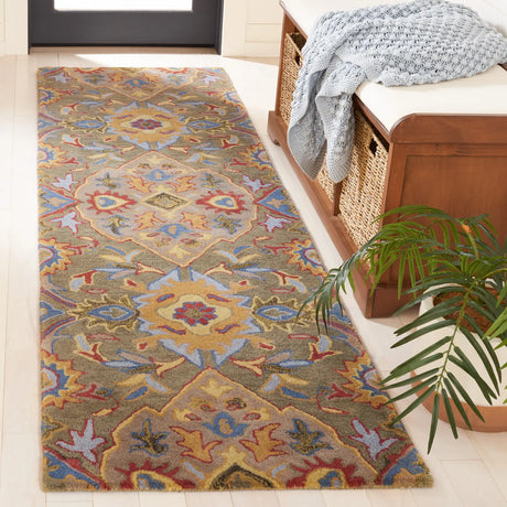 Safavieh Heritage 2'-3" x 8'-0" Rug in Green / Yellow
