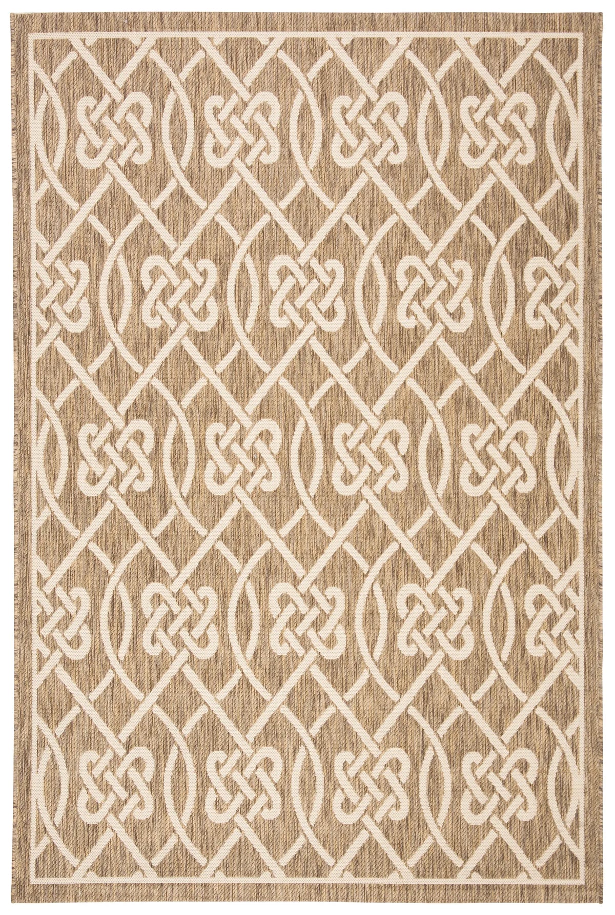 Safavieh Courtyard 5'-3" x 7'-7" Rug in Mocha / Light Beige