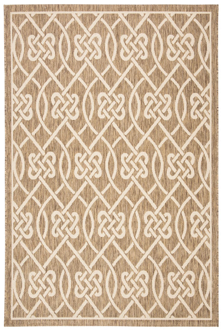 Safavieh Courtyard 5'-3" x 7'-7" Rug in Mocha / Light Beige