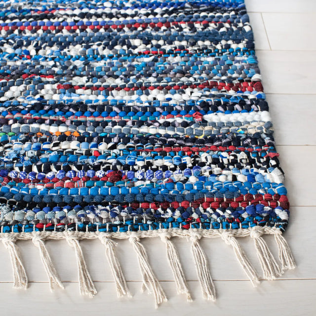 Safavieh Rag Rug 4'-0" x 6'-0" Rug in Blue / Multi
