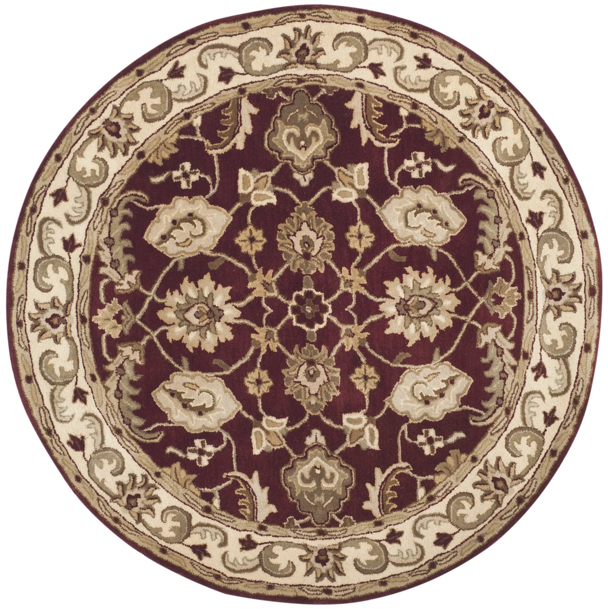 Safavieh Royalty 5'-0" x 5'-0" Rug in Red / Ivory