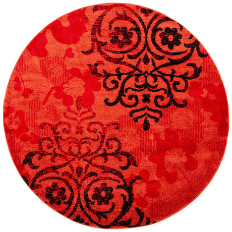 Safavieh Adirondack 6'-7" x 6'-7" Rug in Red / Black