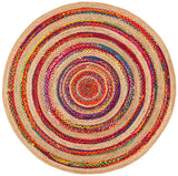 Safavieh Natural Fiber 6'-0" x 6'-0" Rug in Pink / Natural