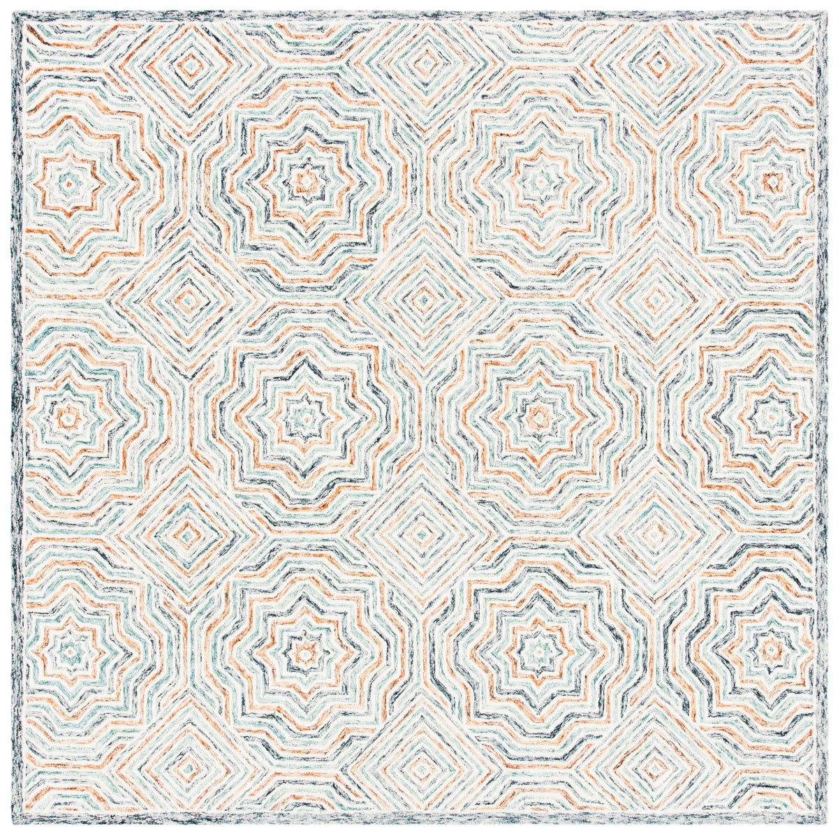Safavieh Capri 7'-0" x 7'-0" Rug in Blue / Rust