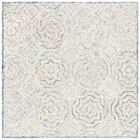 Safavieh Capri 7'-0" x 7'-0" Rug in Blue / Rust