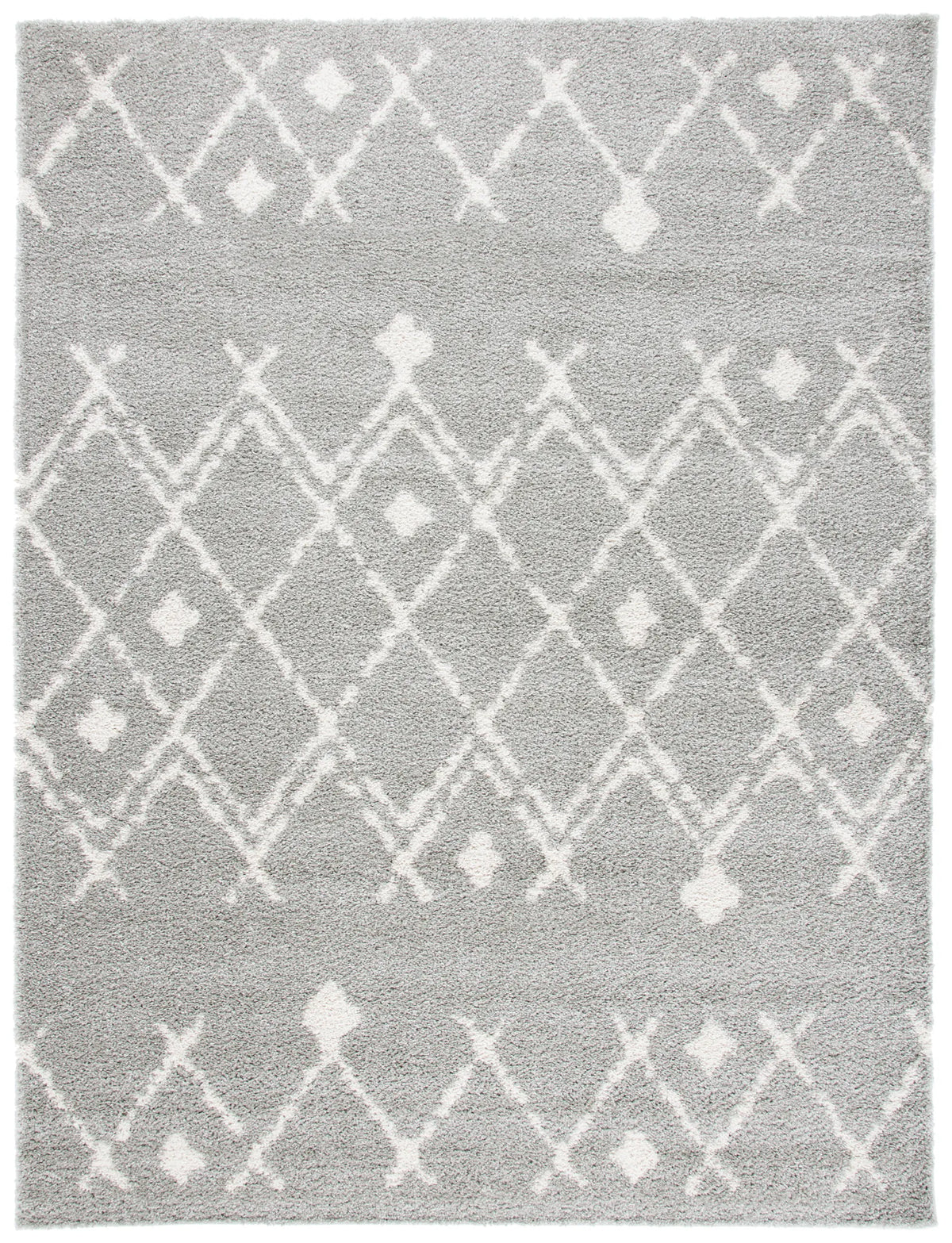 Safavieh Berber Shag 10'-0" x 14'-0" Rug in Light Grey / Cream