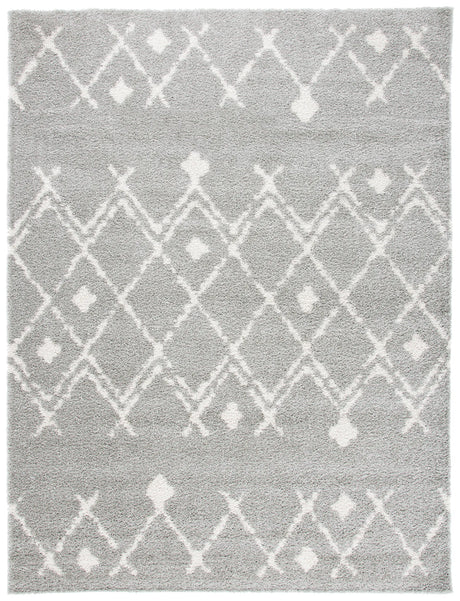 Safavieh Berber Shag 10'-0" x 14'-0" Rug in Light Grey / Cream