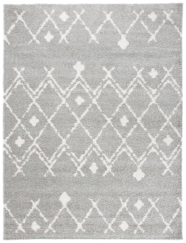 Safavieh Berber Shag 10'-0" x 14'-0" Rug in Light Grey / Cream