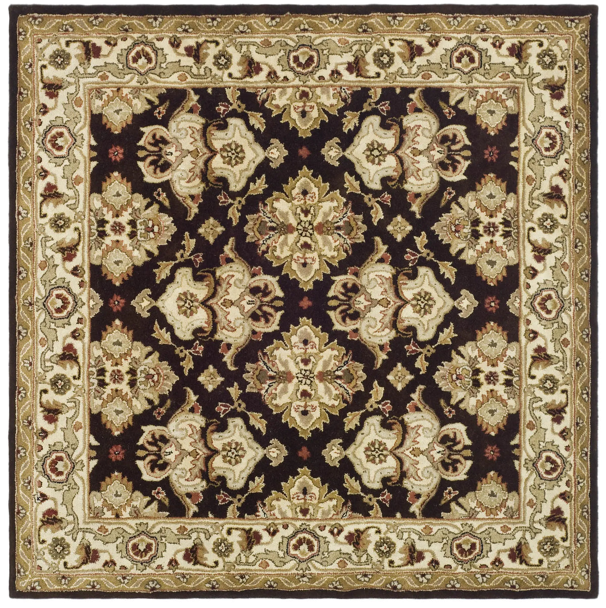Safavieh Heritage 6'-0" x 6'-0" Rug in Espresso / Ivory