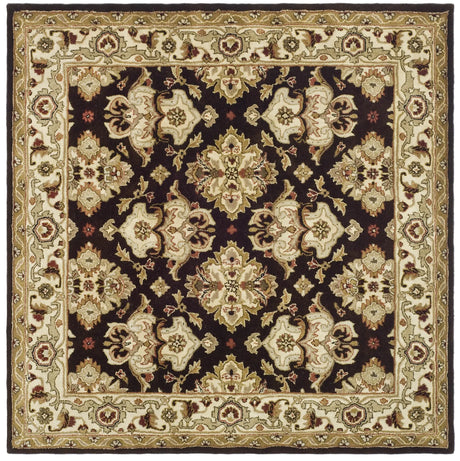 Safavieh Heritage 6'-0" x 6'-0" Rug in Espresso / Ivory