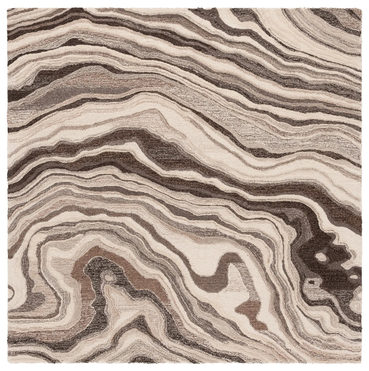 Safavieh Metro 6'-0" x 6'-0" Rug in Brown / Ivory