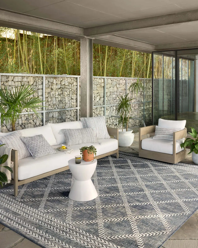 Loloi Rainier Rai-05 Denim/Ivory Rug - room scene 1