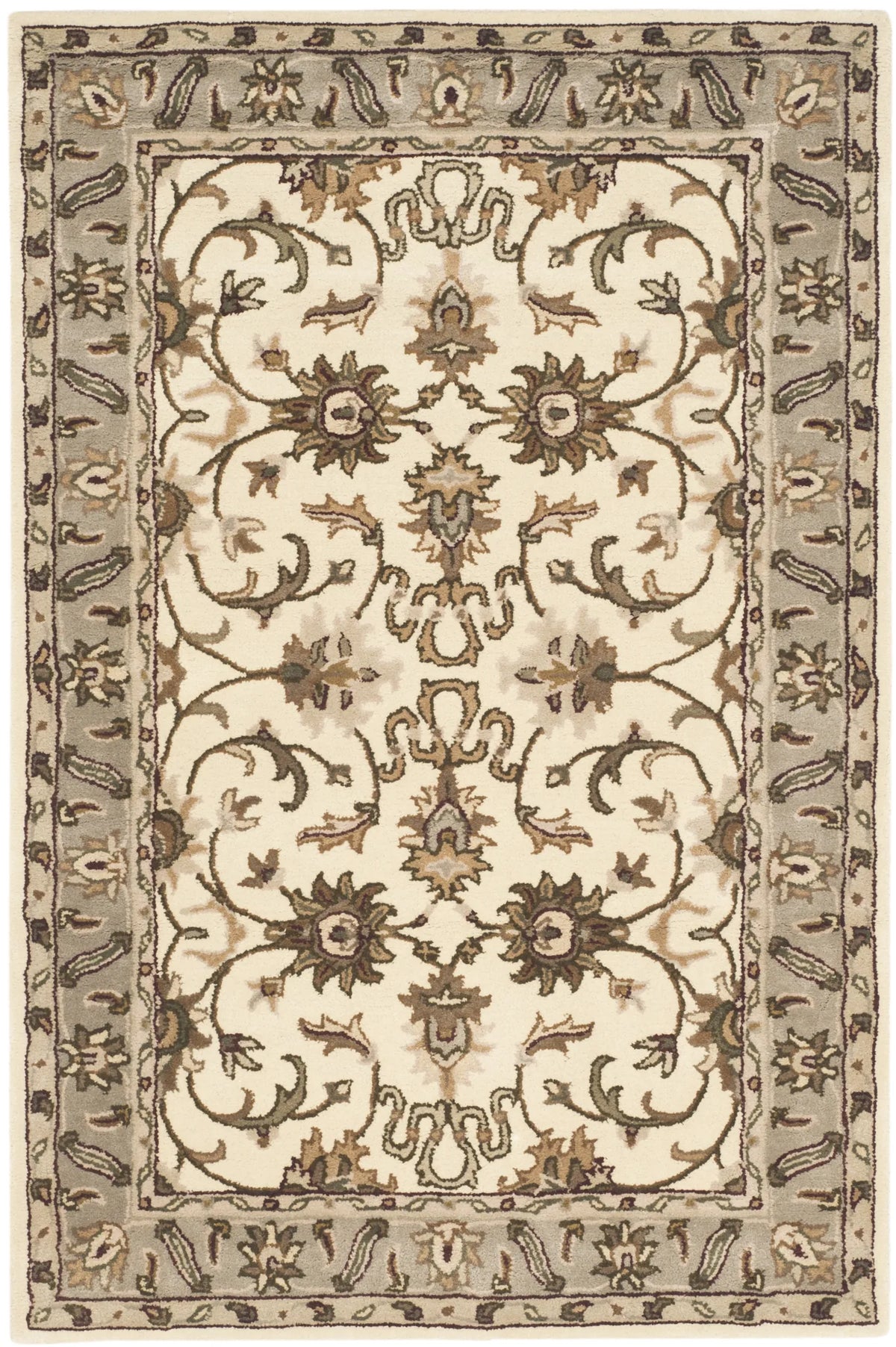 Safavieh Royalty 4'-0" x 6'-0" Rug in Ivory / Dark Beig