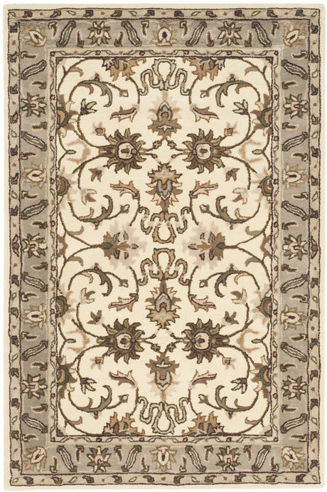 Safavieh Royalty 4'-0" x 6'-0" Rug in Ivory / Dark Beig