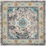 Safavieh Monaco 6'-7" x 6'-7" Rug in Grey / Light Blue