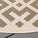 Safavieh Courtyard 5'-3" x 5'-3" Rug in Green / Bone