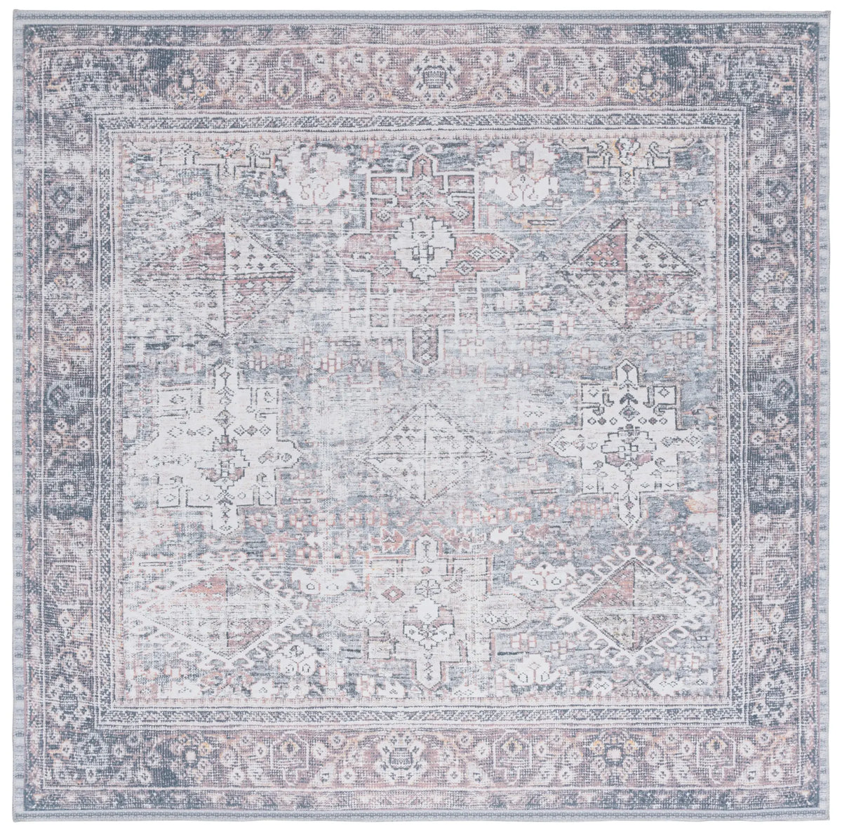 Safavieh Arizona 6'-0" x 6'-0" Rug in Dark Sage / Ivory