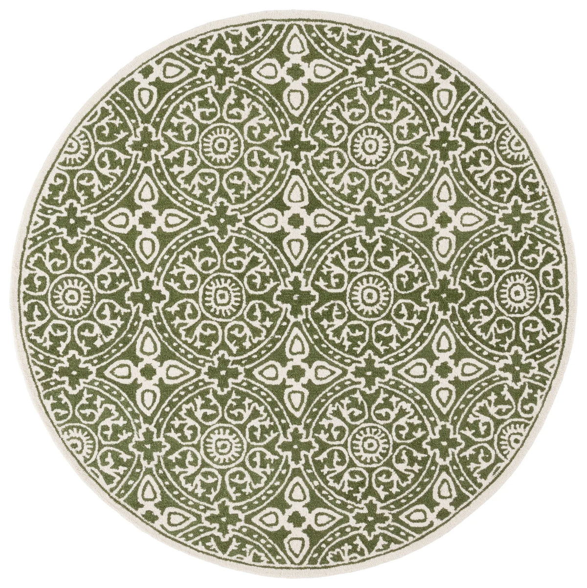 Safavieh Metro 6'-0" x 6'-0" Rug in Green / Ivory