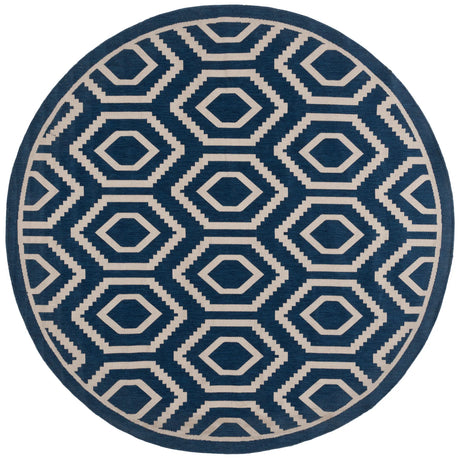 Safavieh Courtyard 7'-10" x 7'-10" Rug in Navy / Beige