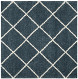 Safavieh Hudson Shag 7'-0" x 7'-0" Rug in Slate Blue / Ivory