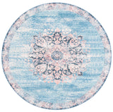 Safavieh Journey 6'-7" x 6'-7" Rug in Turquoise / Pink