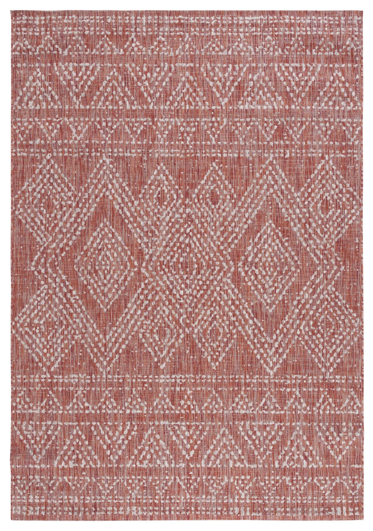 Safavieh Courtyard 6'-7" x 9'-6" Rug in Red / Beige