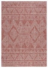 Safavieh Courtyard 6'-7" x 9'-6" Rug in Red / Beige