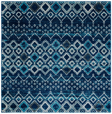 Safavieh Amsterdam 6'-7" x 6'-7" Rug in Navy / Beige