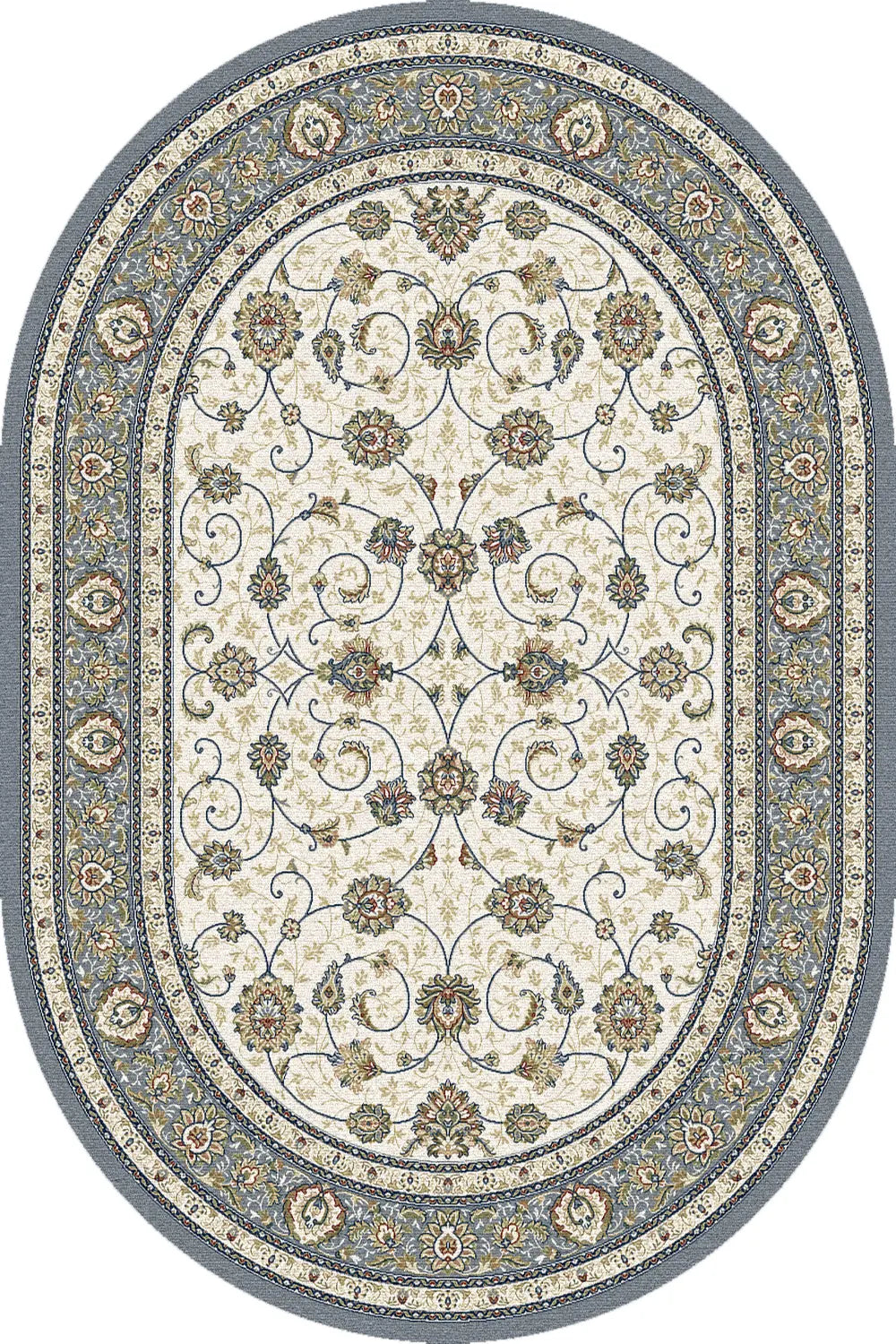 Dynamic Rugs Ancient Garden 57120 Beige/Light Blue Rugs - Oval