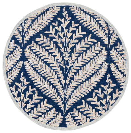 Safavieh Capri 5'-0" x 5'-0" Rug in Navy / Ivory