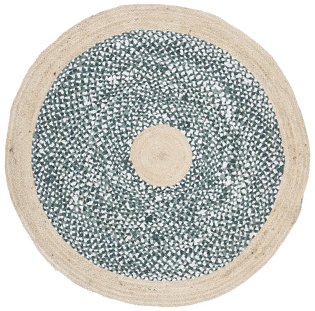 Safavieh Cape Cod 4'-0" x 4'-0" Rug in Light Blue / Natural