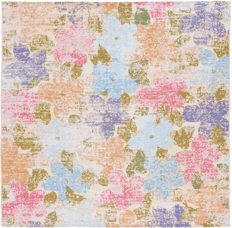 Safavieh Summer 6'-7" x 6'-7" Rug in Blue / Pink