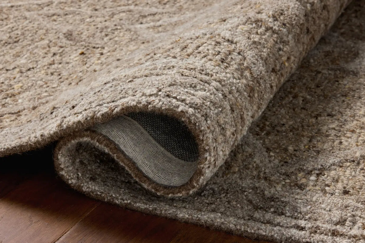 Loloi Mabel MBL-01 Traditional Hand Tufted Bark, Graphite Rug - pile height