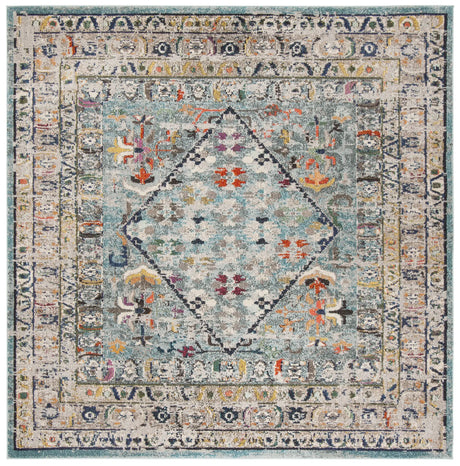 Safavieh Monaco 6'-7" x 6'-7" Rug in Blue / Light Grey