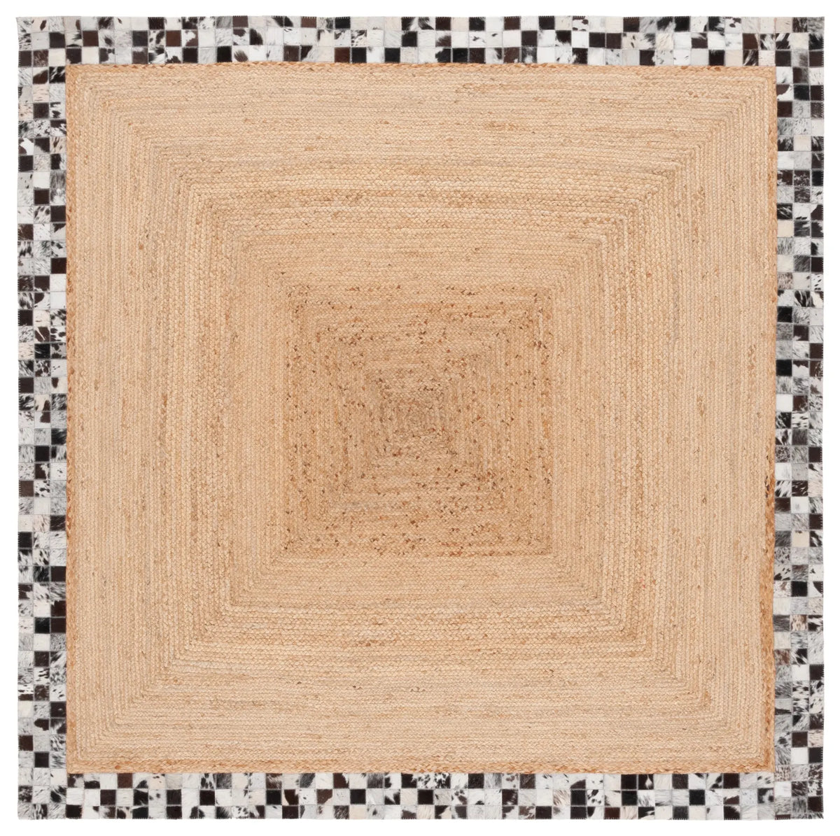 Safavieh Natural Fiber 6'-0" x 6'-0" Rug in Natural / Grey
