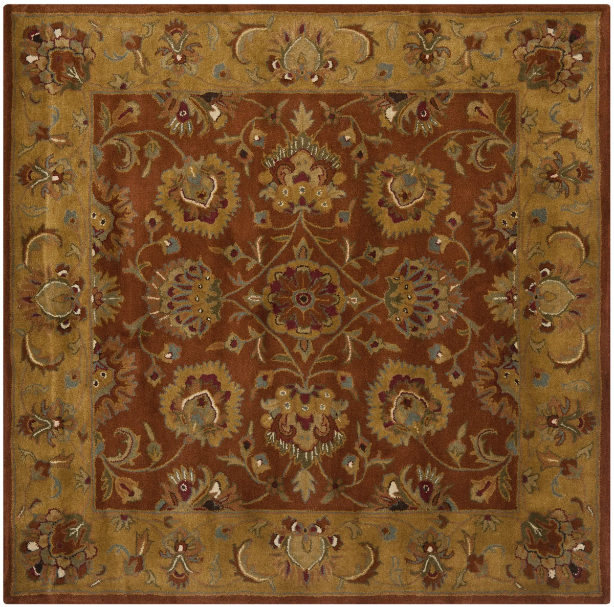 Safavieh Heritage 6'-0" x 6'-0" Rug in Red / Natural
