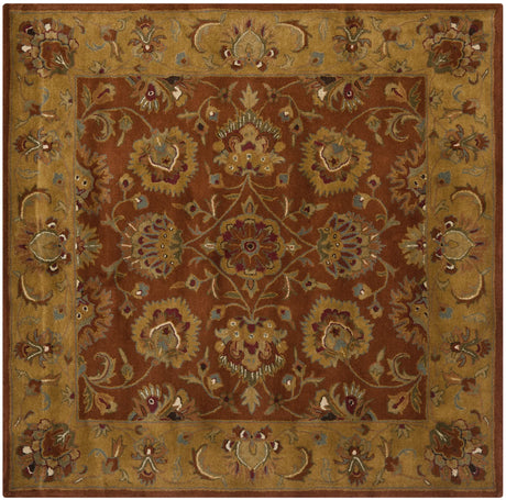 Safavieh Heritage 6'-0" x 6'-0" Rug in Red / Natural