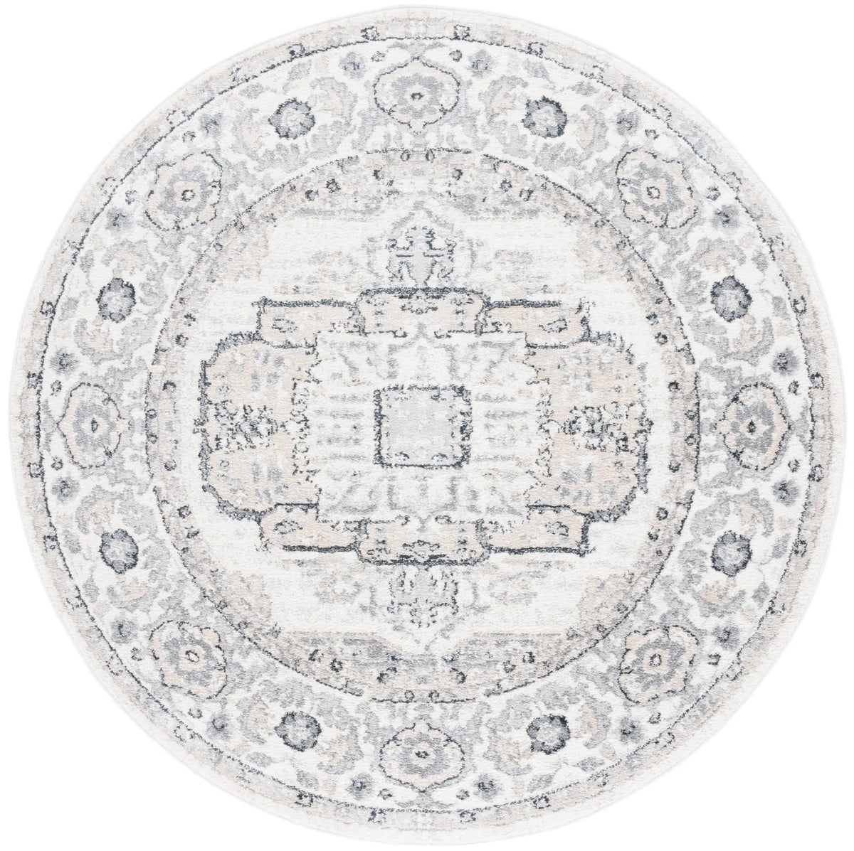 Safavieh Layla 6'-7" x 6'-7" Rug in Ivory Grey / Charcoal