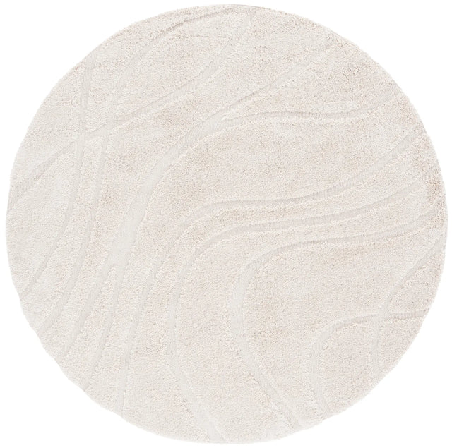 Safavieh Florida Shag 10'-0" x 10'-0" Rug in Creme / Creme