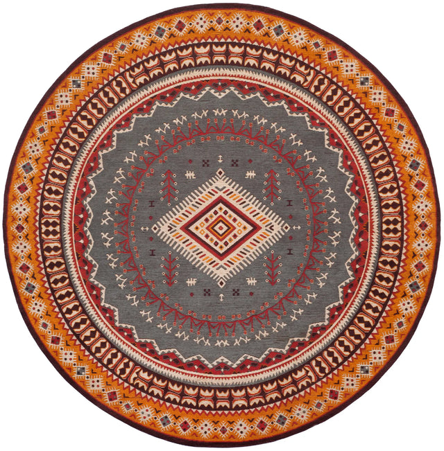 Safavieh Classic Vintage 6'-0" x 6'-0" Rug in Slate / Mustard