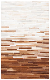 Safavieh Studio Leather 3'-0" x 5'-0" Rug in Ivory / Brown
